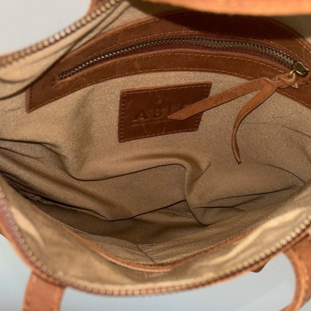 Able Handmade Brown Leather Crossbody Bag - Picture 9 of 10